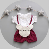 Modern, két részből álló, 3D elemes gyerekkészlet lányoknak