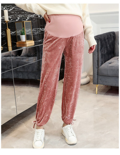Άνετα παντελόνια για έγκυες γυναίκες από βελούδο σε διάφορα χρώματα