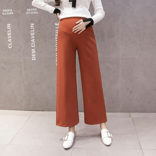 Pantaloni eleganti pentru gravide in doua culori - model lat
