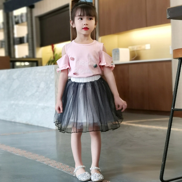 Modern gyerek szett lányszoknyához és blúzhoz, két színben