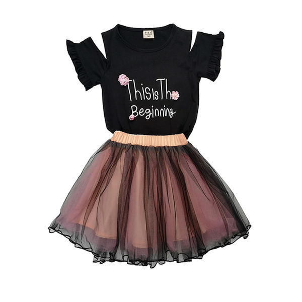 Modern gyerek szett lányszoknyához és blúzhoz, két színben