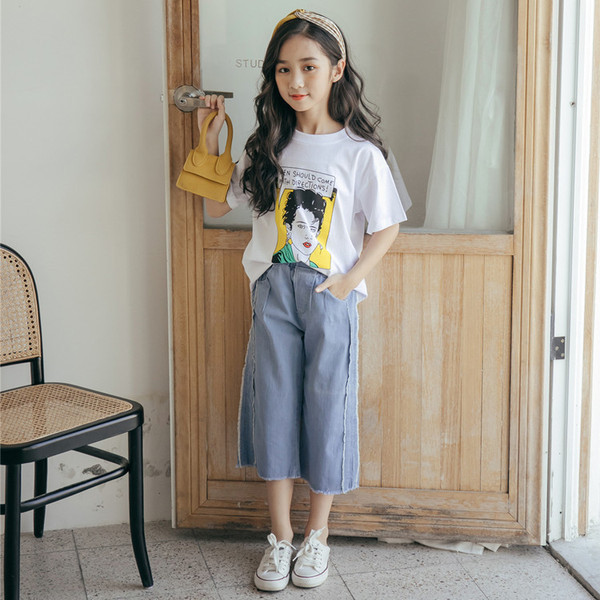 Set sport copii pentru fete blugi si bluza