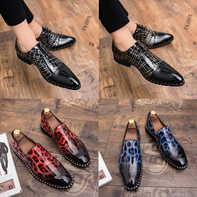 Мъжки официални обувки от еко кожа с животински мотиви в няколко цвята 