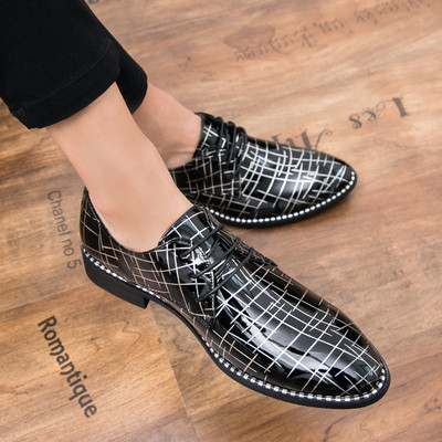 Pantofi formali barbatesti din piele ecologica cu motive animale in mai multe culori