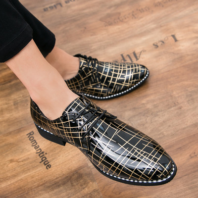 Pantofi formali barbatesti din piele ecologica cu motive animale in mai multe culori