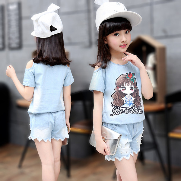 Modern, kék színű gyerekszett lányoknak