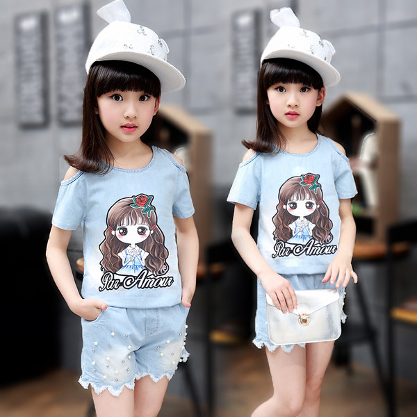 Modern, kék színű gyerekszett lányoknak