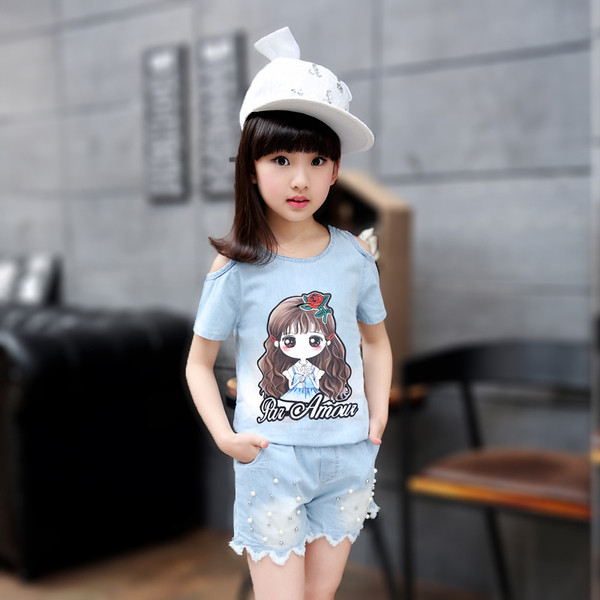 Modern, kék színű gyerekszett lányoknak