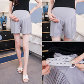 Stílusos rövidnadrág terhes nők számára szürke és fekete színben