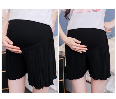 Stílusos rövidnadrág terhes nők számára szürke és fekete színben