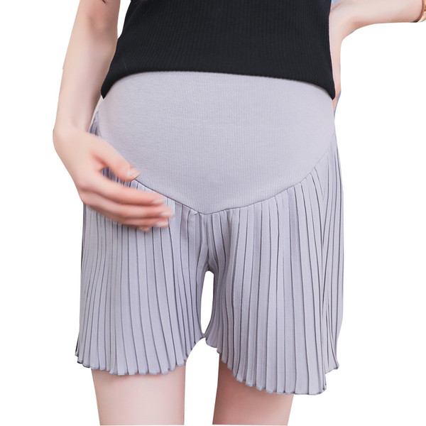 Stílusos rövidnadrág terhes nők számára szürke és fekete színben