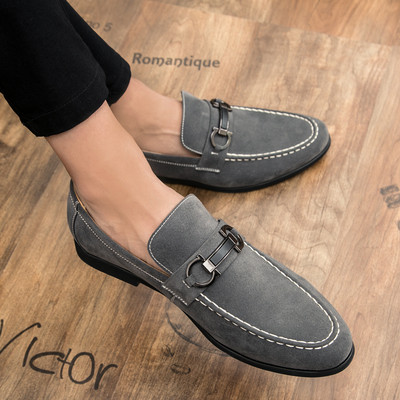 Mocasini moderni barbatesti din piele intoarsa eco doua modele