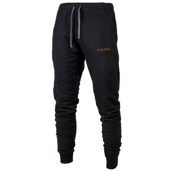 Pantaloni sport pentru bărbați în patru culori cu inscripție și cravate