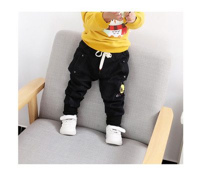 Blugi casual pentru copii cu broderie in doua culori