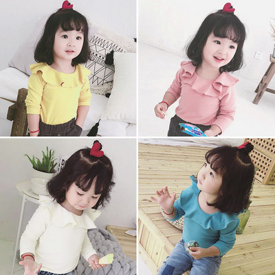 Ежедневна детска блуза с O-образно деколте в няколко цвята 