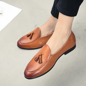 Μοντέρνα ανδρικά δερματίνι μοκασίνια σε δύο χρώματα