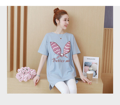 Tricou modern pentru gravide cu aplicare in mai multe culori