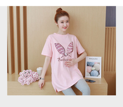 Tricou modern pentru gravide cu aplicare in mai multe culori