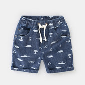 Gyerek rövid farmernadrág fiúknak nyakkendővel és zsebbel