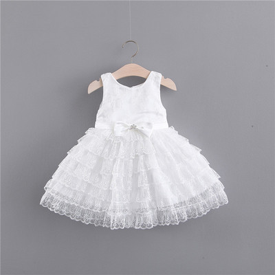 Μοντέρνο παιδικό φόρεμα σε τέσσερα χρώματα με τρισδιάστατο στοιχείο - δύο μοντέλα