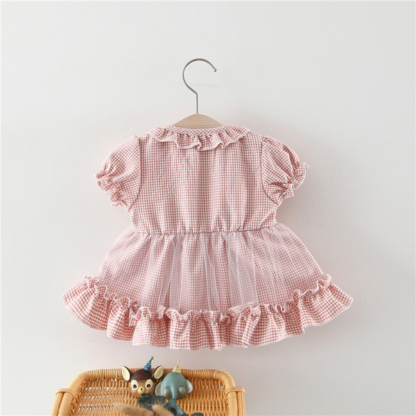 Stílusos gyerekruha rózsaszínben, 3D elemekkel és gyöngyökkel