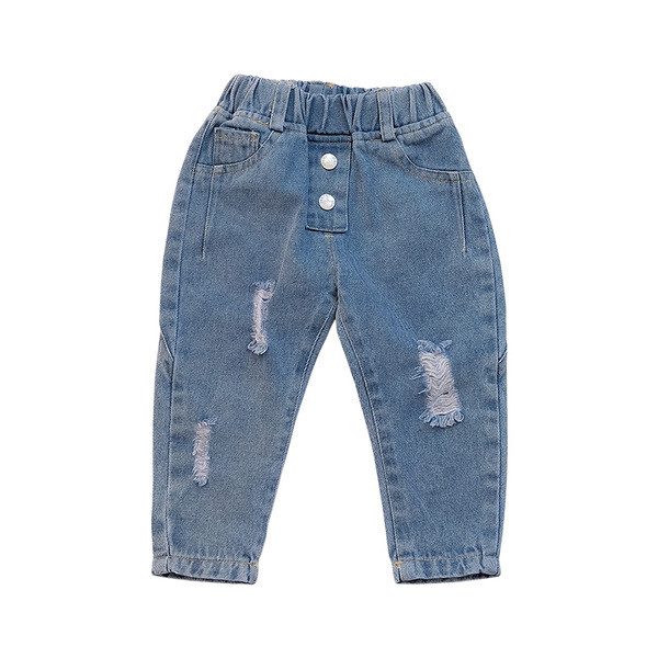 Modern gyerekfarmer szakadt motívumokkal