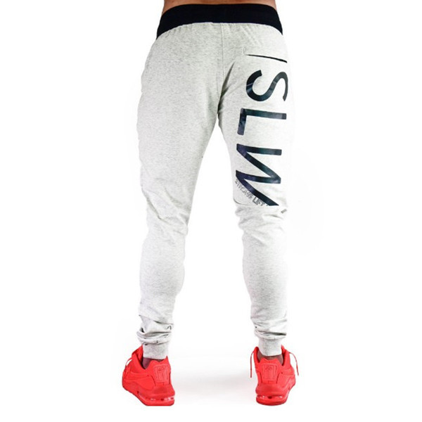 Pantaloni sport pentru bărbați în trei culori cu inscripție