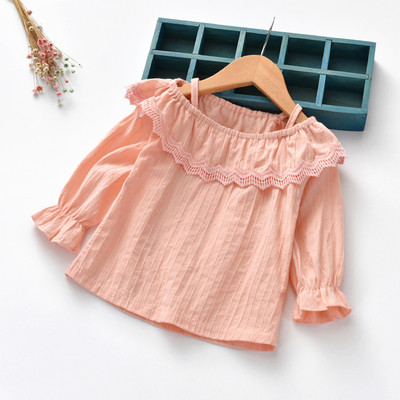 Bluza pentru copii pentru fete cu element de dantela in doua culori