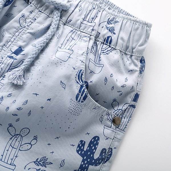 Pantaloni scurți pentru copii cu cravate și buzunare - pentru băieți