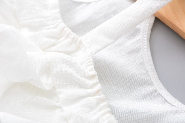 Μοντέρνο παιδικό σετ για κορίτσια δύο κομματιών με κορδέλα