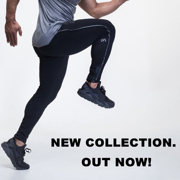 Модерен мъжки спортен панталон в четири цвята с цветен кант