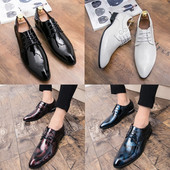 Elegáns férfi eco-bőr cipő fűzős többféle színben