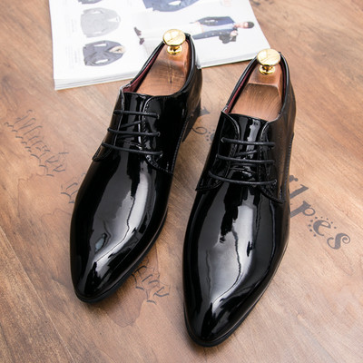 Elegáns férfi eco-bőr cipő fűzős többféle színben