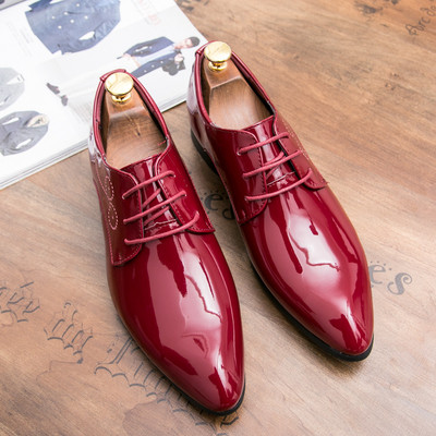 Elegáns férfi eco-bőr cipő fűzős többféle színben