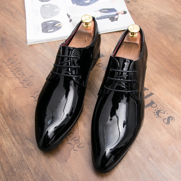 Elegáns férfi eco-bőr cipő fűzős többféle színben