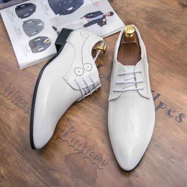 Elegáns férfi eco-bőr cipő fűzős többféle színben