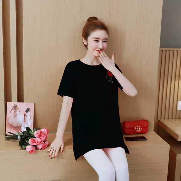 Alkalmi póló terhes nőknek több színben hímzéssel