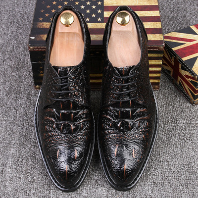 Öko bőrből készült modern férfi cipő fűzős három színben