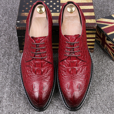 Öko bőrből készült modern férfi cipő fűzős három színben