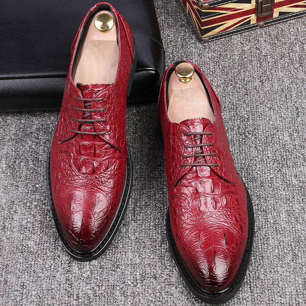 Öko bőrből készült modern férfi cipő fűzős három színben