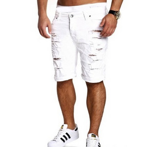 Divatos férfi rövidnadrág több színben, szakadt motívumokkal