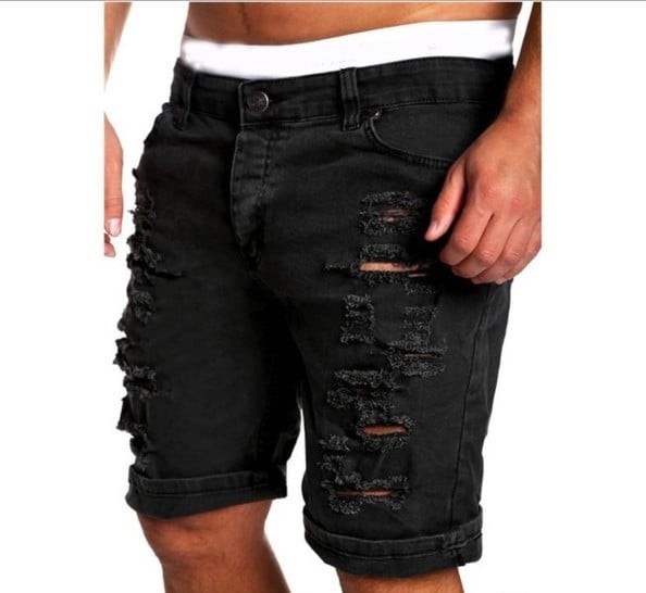 Divatos férfi rövidnadrág több színben, szakadt motívumokkal
