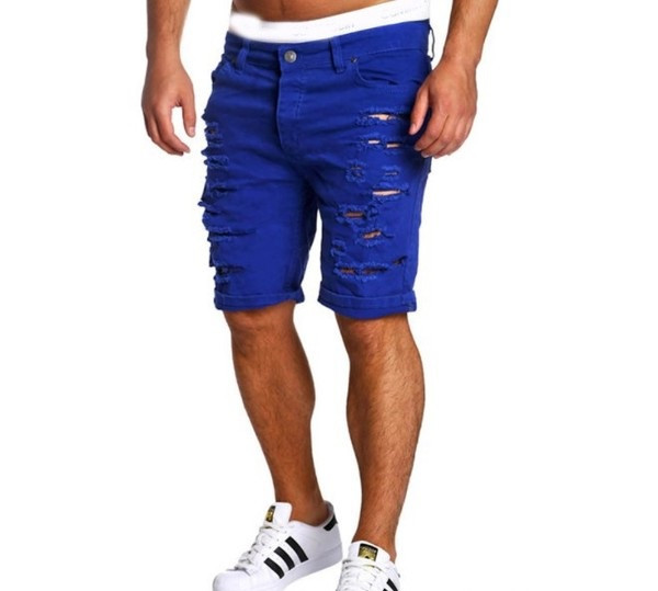 Divatos férfi rövidnadrág több színben, szakadt motívumokkal