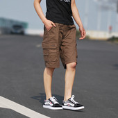 Μοντέρνα ανδρικά σορτς σε τέσσερα χρώματα με τσέπες