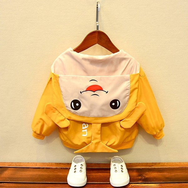 Sport-hétköznapi gyerekkabát lányoknak és fiúknak 3D elemmel