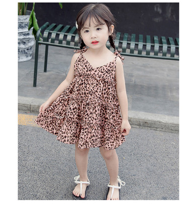 Rochie pentru copii model nou cu animal print si cravate