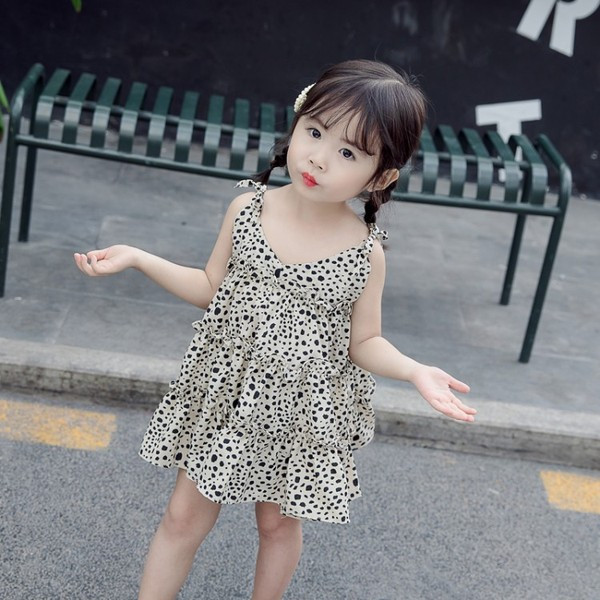 Rochie pentru copii model nou cu animal print si cravate