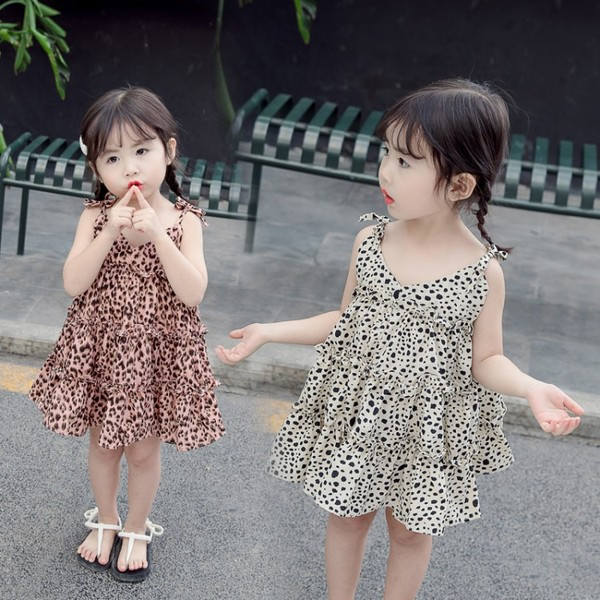 Rochie pentru copii model nou cu animal print si cravate