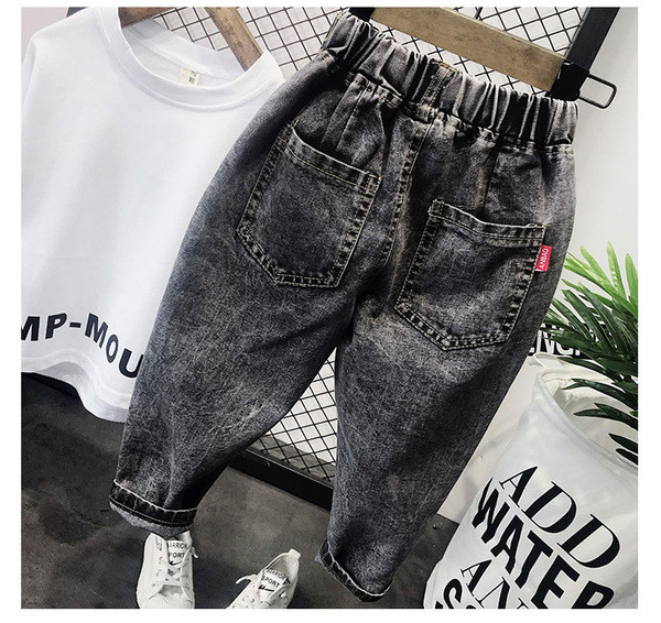 Modern gyerekfarmer kék és fekete színben