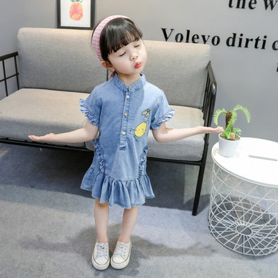 Μοντέρνο παιδικό φόρεμα με μικρά μανίκια